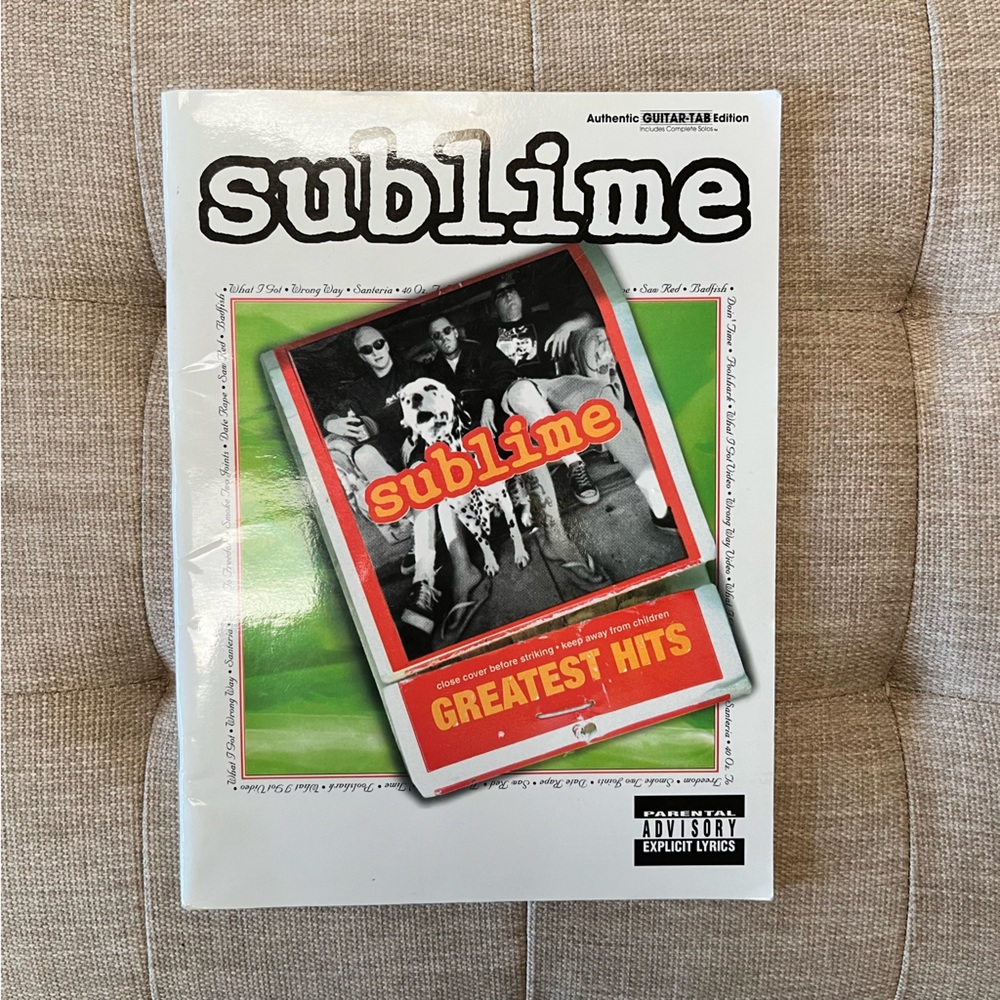 Sublime Greatest Hits Authentic Guitar TAB Sheet Music Book